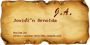 Jovián Arnolda névjegykártya